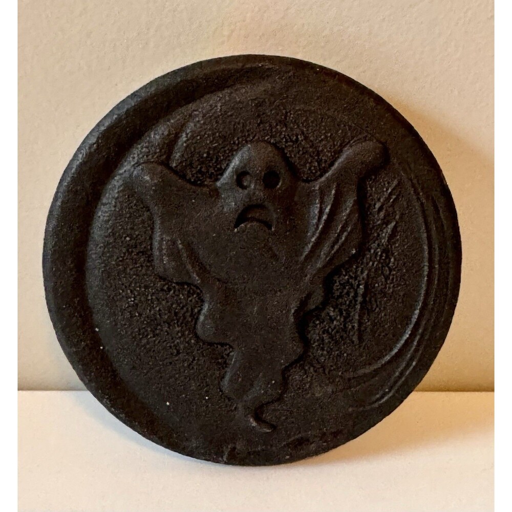 Halloween Bath & Body Works 3-D BLACK GHOST Lid Only For 3-Wick Candle